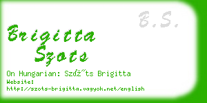 brigitta szots business card